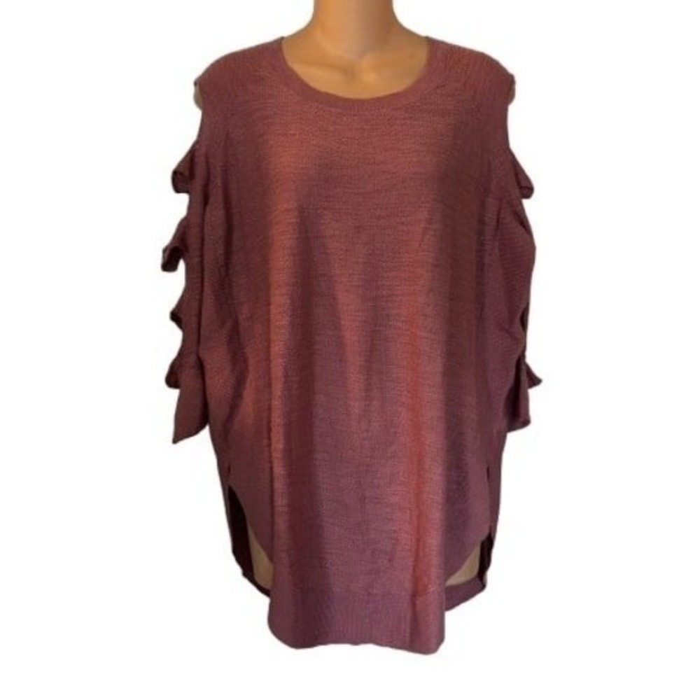 Express‎ Women's Sweater Sz XS Cutout Sleeve Mauve Pink